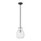 Z-Lite Bella 1 Light Mini Pendant, Matte Black & Clear 476MP-ROD-MB-BN - alternate 1